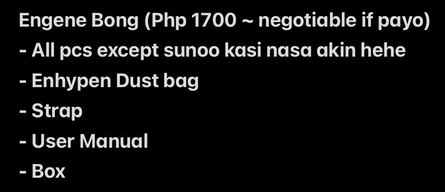 jayztiddie's tweet photo. wts lfb enhypen ph

engene bong ~ enhypen lightstick https://t.co/72aYKh2pIj