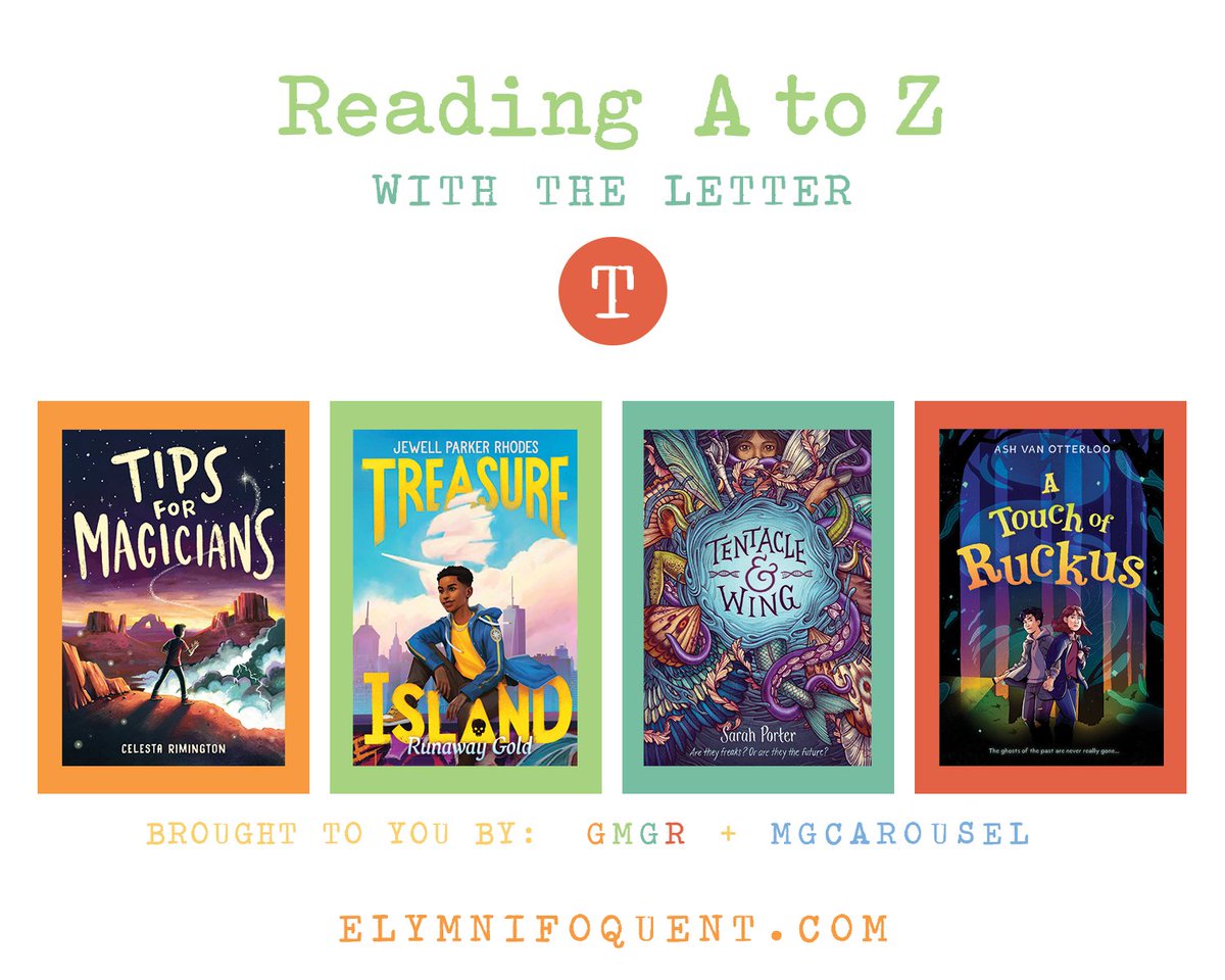 CJ & Elza have selected four Middle Grade books whose titles begin with the letter T! 
 
Add your favorites to our alphabetical list on Goodreads: goodreads.com/list/show/1977…

#ReadByLetter #GreatMGReads #MGCarousel