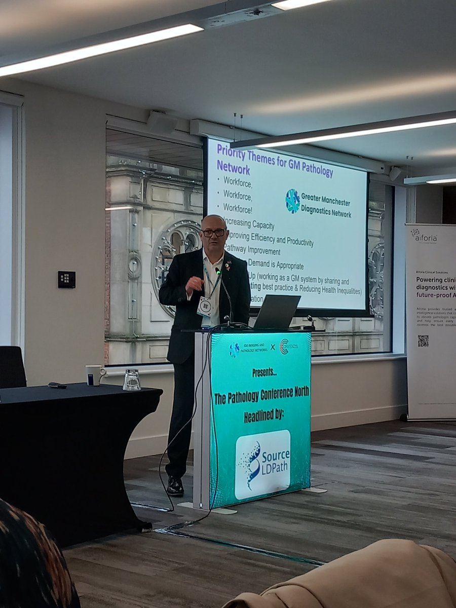 GM_Diagnostics's tweet photo. Chief Officer of the Pathology Network, Chris Sleight opens today's @Convenzis_Group NHS Pathology Conference North by looking at the challenges around workforce. https://t.co/5U3AWd0SJn