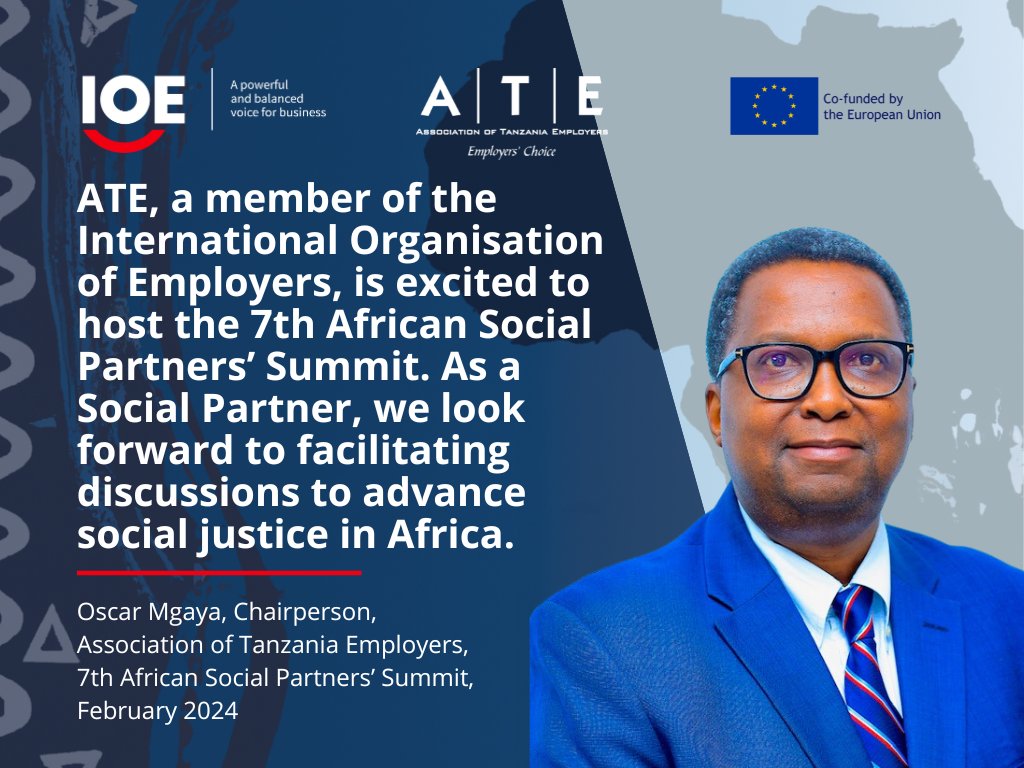 Counting few hours down to the 7th African Social Partners Summit! 🕒 Two days of intense discussions and a jam-packed agenda await. Representatives from vital organizations across approximately 50 African nations. 📌 Anticipated Key Outcomes #ASPSummit #IOE #ATETanzania