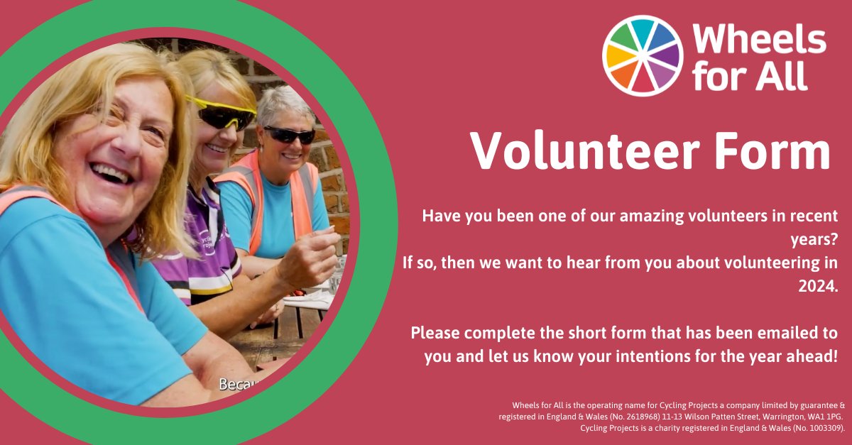 WfACharity's tweet photo. Have you been one of our wonderful volunteers in recent years? 🤩

If so, we want to hear from you about volunteering in 2024! Click the link below to fill out a short form.

Take part here: https://t.co/hBZSyORYgo https://t.co/iFuSkRS6qr