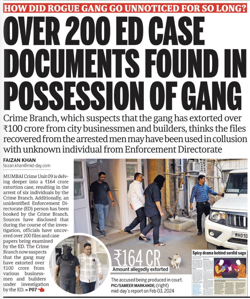 What the actual F***

@dir_ed is so called professional agency.

The highlights are here:
- a gang busted
- 200 ED case docs recovered 
- ₹164cr allegedly extorted
- possible collusion of ED official

#BigEDExposebyAAP 
#EDdestroysAudio