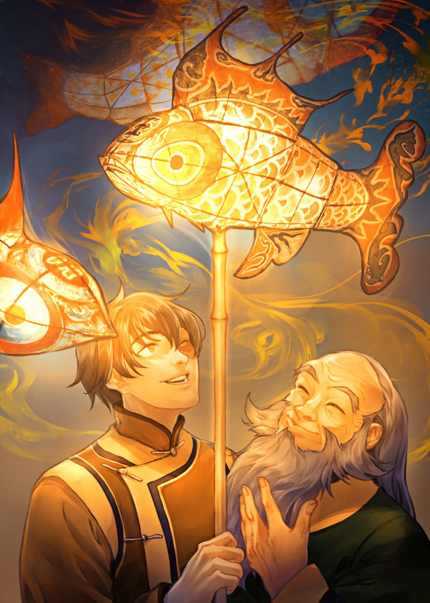 #ATLA #AvatarTheLastAirbender Here’s my piece for Fire Nation @Recovery_Zine ! (It's been held back for quite a while.) The inspiration comes from the Lantern Festival in China's Anhui Province and the performance with those fish lanterns at night is really fantastic!