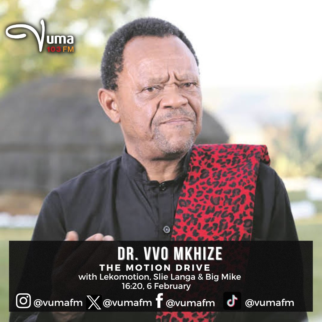 VumaFM's tweet photo. Welcome to the #MotionDrive with Lekomotion, Sli Langa and Big Mike

Topic: Cultural Implications Of Faking Lobola Ceremony

We are joined by Dr. VVO Mkhize

#MotionDrive #VumaFM https://t.co/LpdozBeo8k