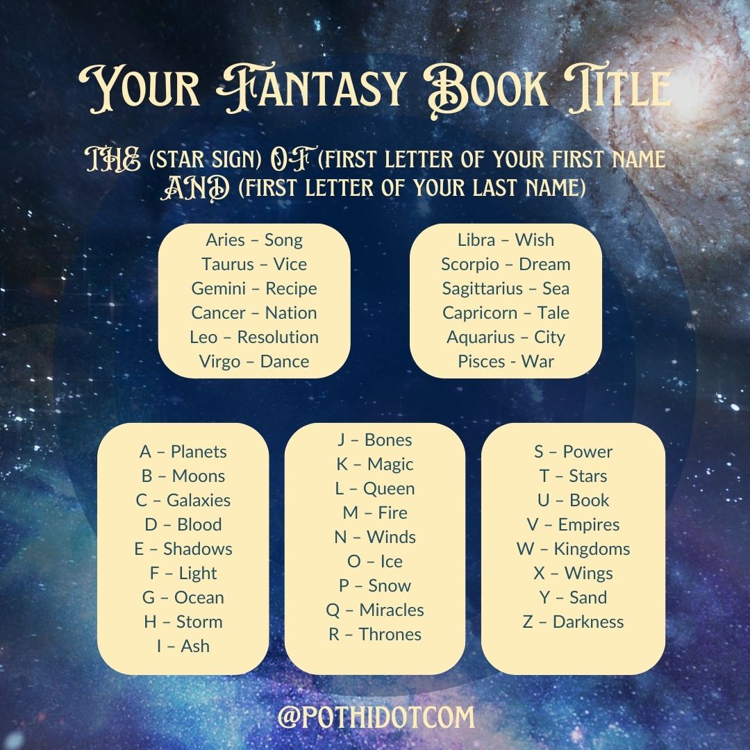 What's going to be your book title?

#pothidotcom #booknerds #booktwt #fantasy
