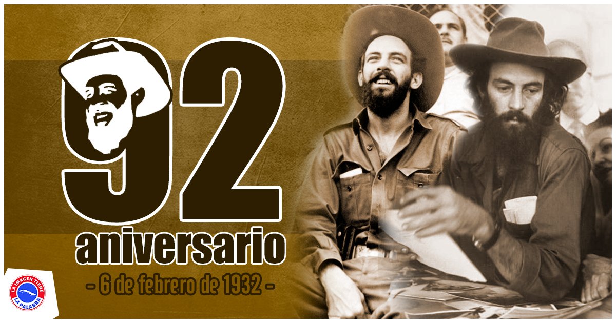 Hoy los #MambisesDeAcero queremos felicitarte por tus 92 cumpleaños, estarás siempre en el corazón de cada cubano #CamiloVive