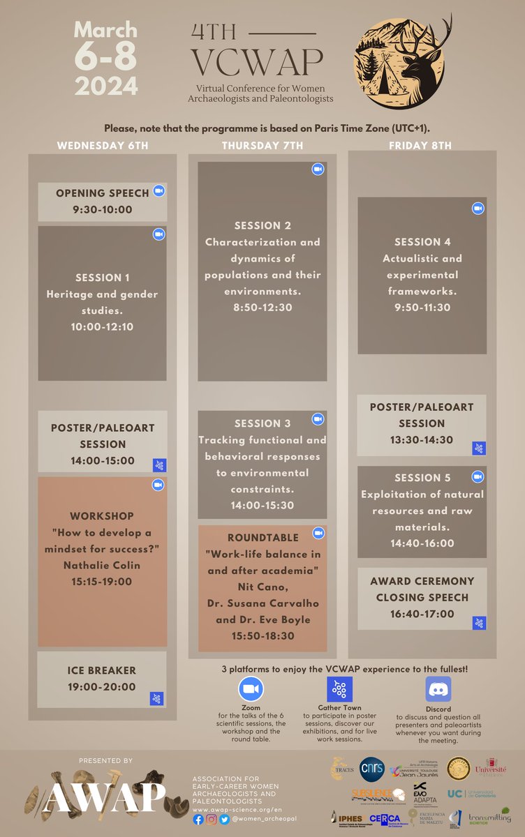 women_archeopal's tweet photo. The 4th VCWAP conference organisers are happy to share the programme of this event 🤩📰
Find out more: https://t.co/Q7e9MssEx5
#AcademicTwitter #conference #archaeology #paleontology #WomenInScience https://t.co/CnsuiVciJs