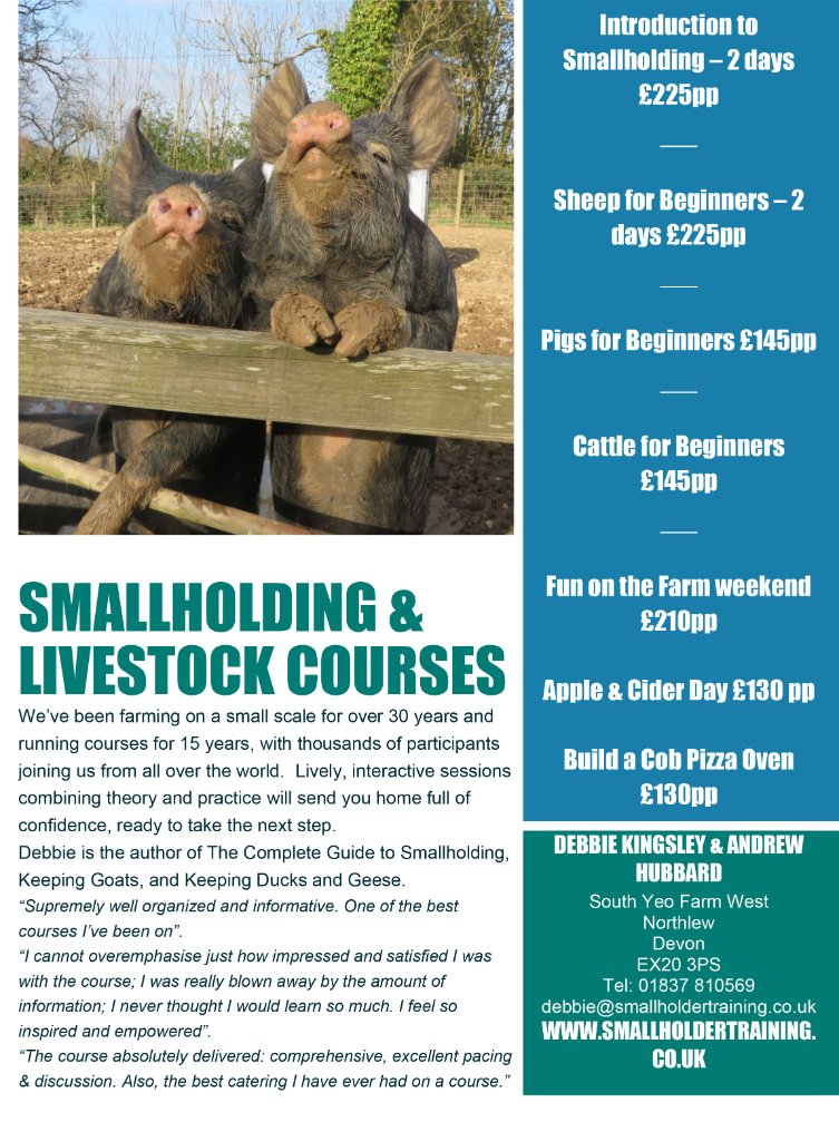 Our smallholding course participants often become meat customers, but this time we have a longstanding meat customer coming on a smallholding course. How nice is that? smallholdertraining.co.uk