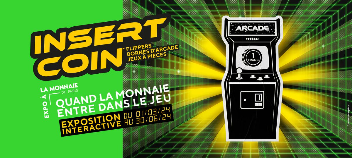 CoinOpLegacy's tweet photo. Exposition à surveiller : INSERT COIN, l'histoire des machines de jeu à pièces de monnaie
A venir à la Monnaie de Paris https://t.co/g769KpXSFj