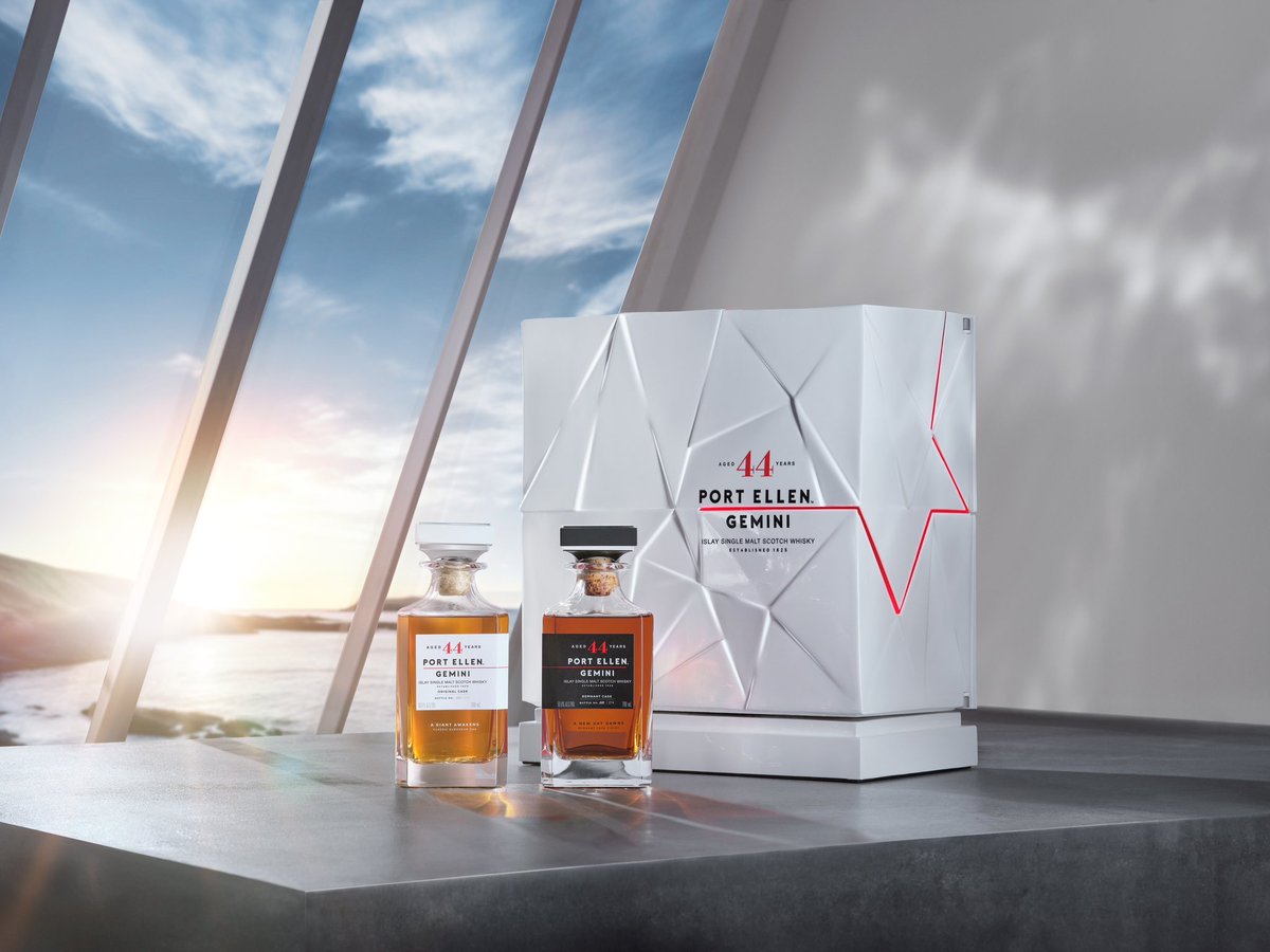 Excited to announce #PortEllen Gemini, a legendary new set of twin whiskies from Port Ellen, marking a trailblazing reimagining of the historic distillery, coming this spring Head over to diageorareandexceptional.com to find out more. #Iwork4portellen
