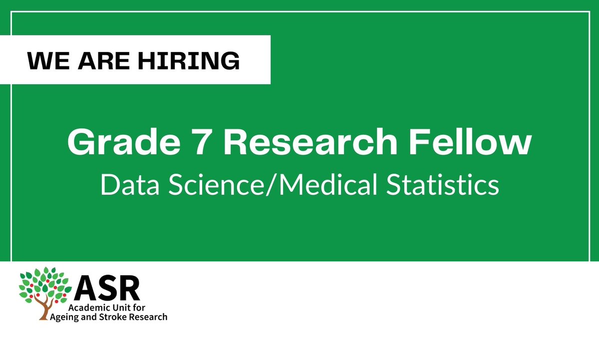 WE ARE HIRING! Are you an ambitious and talented researcher with expertise in health data, data science, medical statistics and/or machine learning? Do you want to join a leading research centre to implement high quality health and social care research? tinyurl.com/5n72ty86