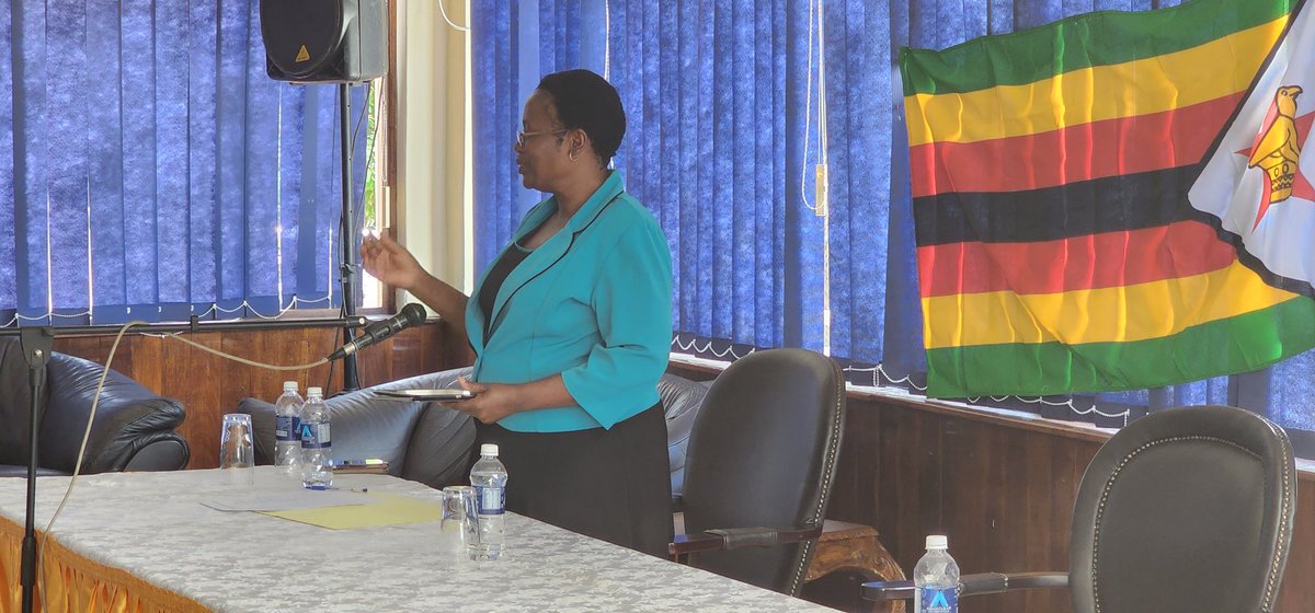 Director Finance and Administration in the Ministry of Home Affairs and Cultural Heritage, Mrs Zhakata giving an IPSAS roll out  progress report at the ongoing  IPSAS Sensitization Program <a href="/HeraldZimbabwe/">The Herald Zimbabwe</a> <a href="/InfoMinZW/">Ministry of Information, Publicity & Broadcasting</a> <a href="/KazembeKazembe3/">Hon. Kazembe Kazembe (Ministry of Home Affairs)</a> <a href="/nickmangwana/">Nick Mangwana</a> <a href="/ZBCNewsonline/">ZBC News</a>
