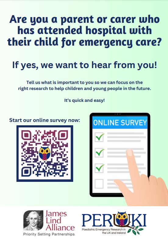 Calling Parents &amp; Carers who attend EDs across Ireland &amp; UK: Tell us what is important to you redcap.link/PEMPSP