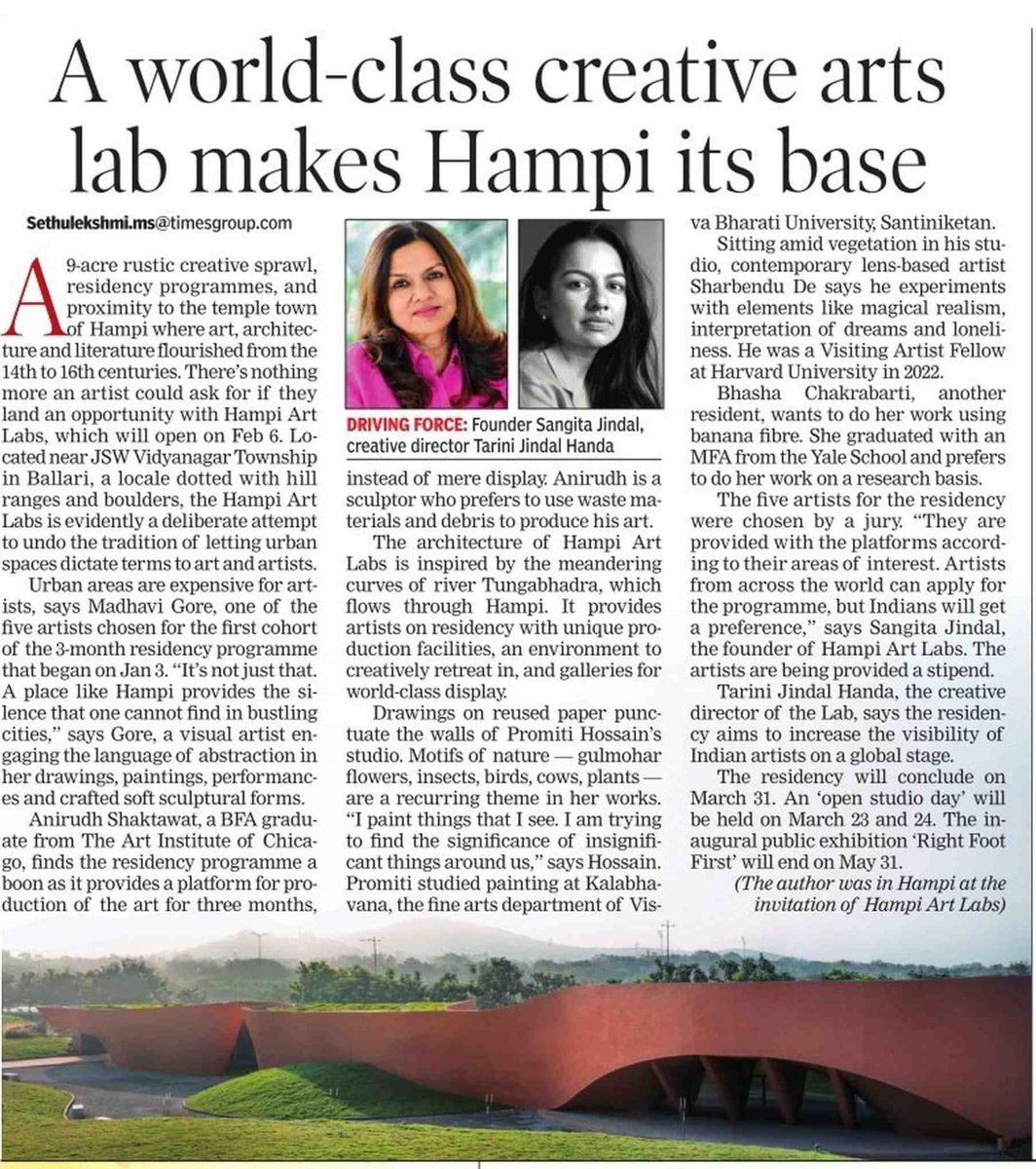 sethu95ms's tweet image. Located near JSW Vidyanagar Township in Ballari, the Hampi Art Labs is evidently a deliberate attempt to undo the tradition of letting urban spaces dictate terms to art and artists. #art #hampi #ARTsLAB

timesofindia.indiatimes.com/city/bengaluru…