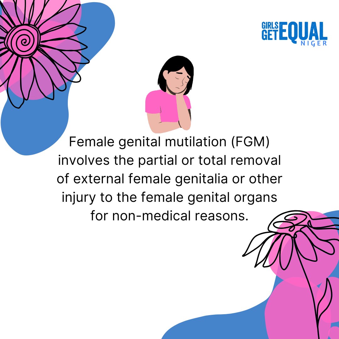 gge_niger's tweet photo. Female genital mutilation (FGM) involves the partial or total removal of external female genitalia or other injury to the female genitalia or other injury to the female genital organs for non-medical reasons https://t.co/Wst7e4SMjC