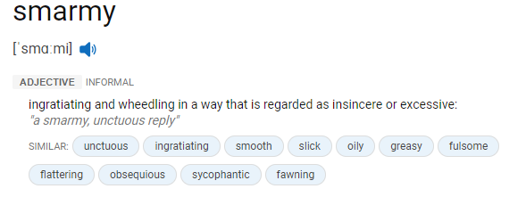 comms24_c24's tweet image. #smarmy