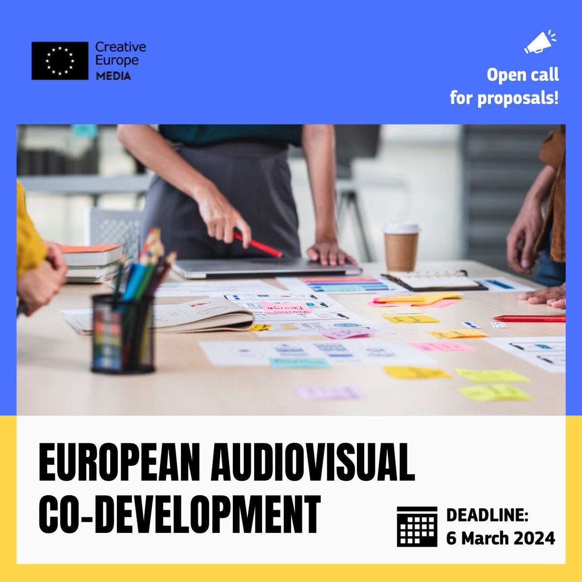 #MEDIAProgEU Apply for European Co-development Call by 6th March 2024. Supports co-development of #animation, creative #documentary or #fiction project for #cinema, #TV or #digital platforms by production companies from 2 different EU countries. tinyurl.com/4uyv3p5x