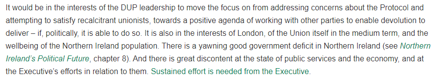 Lots of valuable analysis of the restoration of power sharing in NI by @AlanWhysallNI in this post. Allister and Bryson have come out of these developments a diminished force, which perhaps bodes well for escaping endless EU law battles in the Assembly:

constitution-unit.com/2024/02/06/dev…