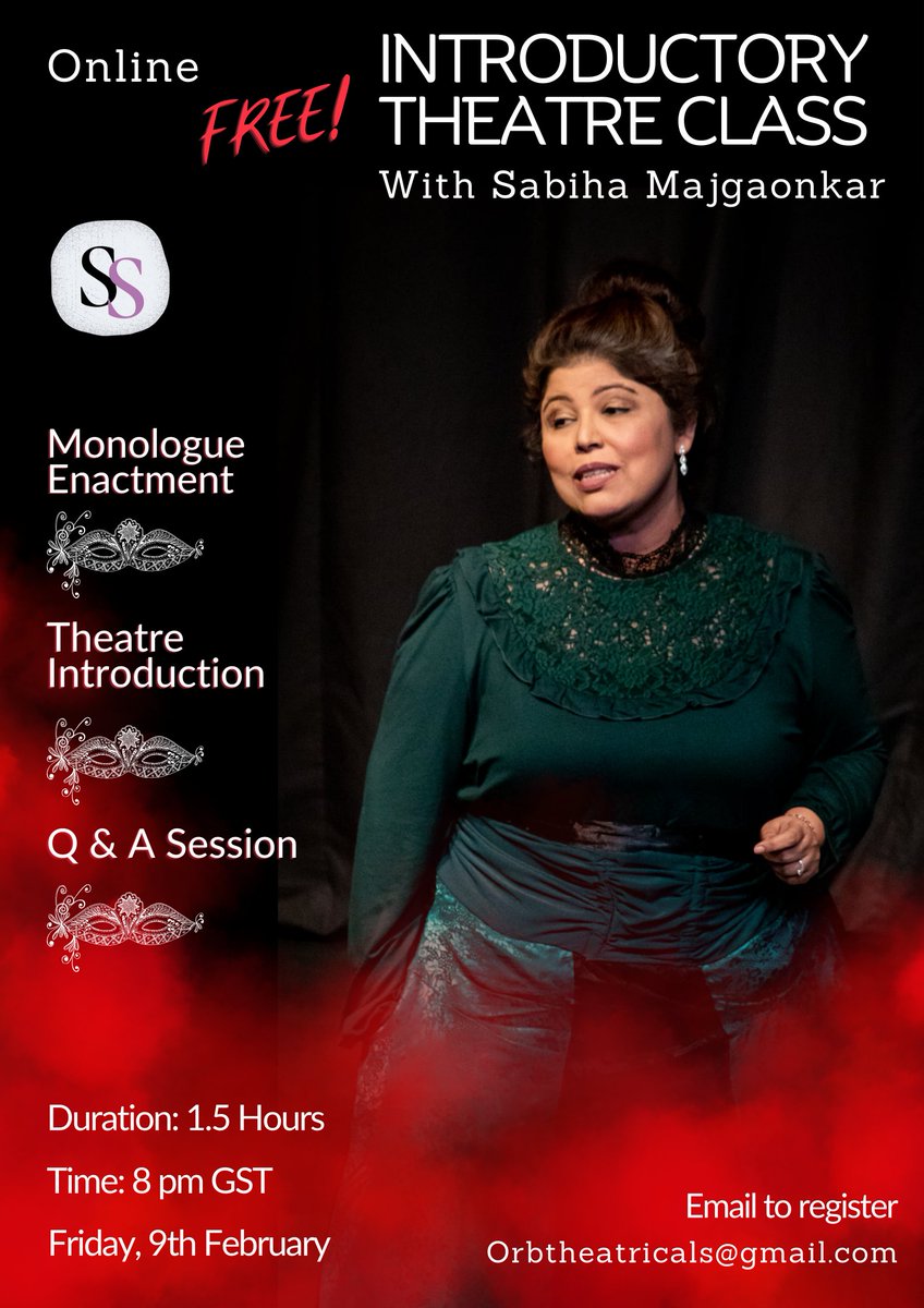 Have you ever wanted to learn theatre acting? 
Do you want to see if you'd like introducing this awesome art into your life? 

Then join my free session this Friday and get insights into the amazing world of theatre. Register via email.

#theatre #stageacting #freesession