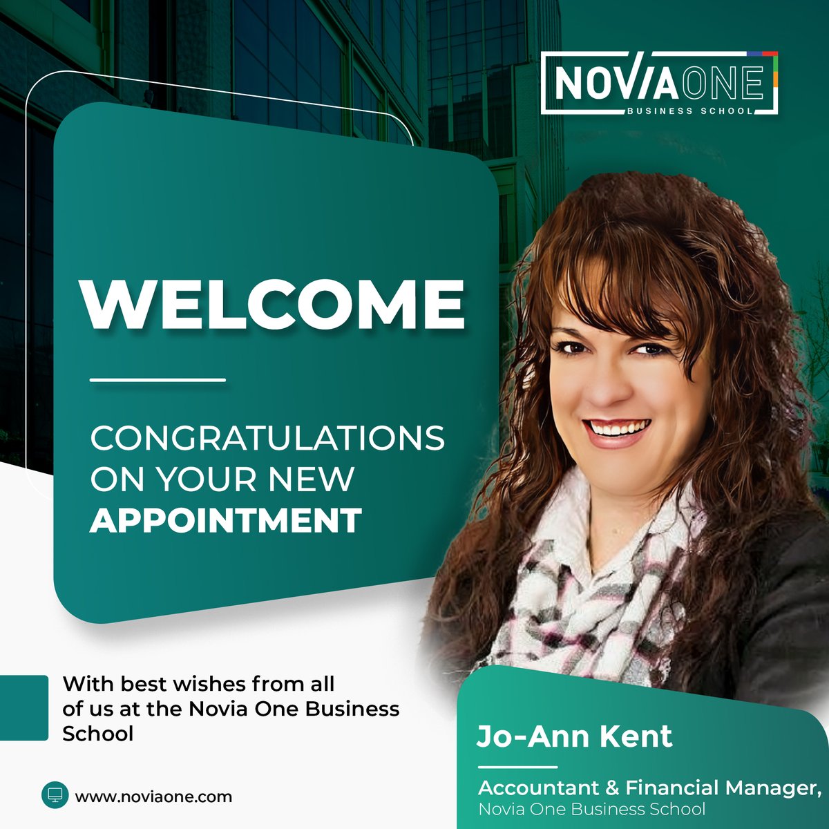 NoviaOneGroup's tweet photo. It gives us great pleasure to extend a very warm welcome to our newly appointed Accountant and Financial Manager, Jo-Ann Kent. We look forward to working with you Jo-Ann, and wish you every success in your new role.

#welcometotheteam #newappointment #financialmanager https://t.co/uQwVx1wMvF