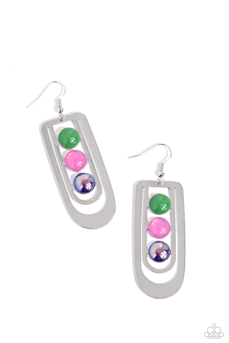 Layered Lure - Multi #silverearrings #multiearrings paparazziaccessories.com/shop/products/…