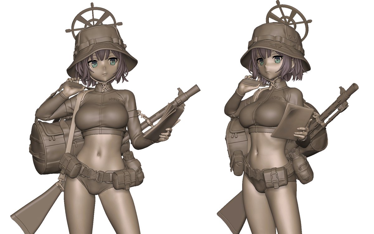 ブルーアーカイブより空井サキ 水着ver の原型が出来ました WF2024Wで