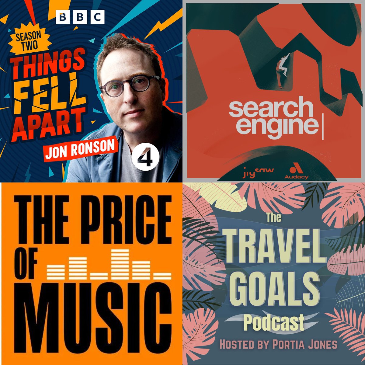 MY FAV PODS in FEB!

- The series 2 from the ever brilliant <a href="/jonronson/">jon ronson</a> 

- <a href="/PJVogt/">PJ Vogt</a> &amp; Molly Ringwald in the same show!!! Audio gold!

- <a href="/PriceofMusicpod/">The Price of Music Podcast</a> Great new show from Steve Lamacq &amp; Stuart Dredge

- <a href="/travelgoalspod/">travelgoalspodcast</a>  Named "1 of the best Travel podcasts ever" by <a href="/audible_com/">Audible</a>