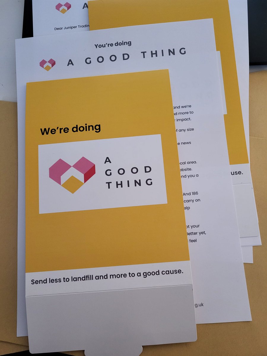 agoodthing_uk's tweet photo. Reaching a new milestone on the A Good Thing journey is always super exciting! π π»
This morning, the team has been busy preparing our new supporter packs as we welcome the six new businesses.
π Here's a sneak peak! π
#partnership #strongertogether #sendlesstolandfill https://t.co/OhKMakrWL0