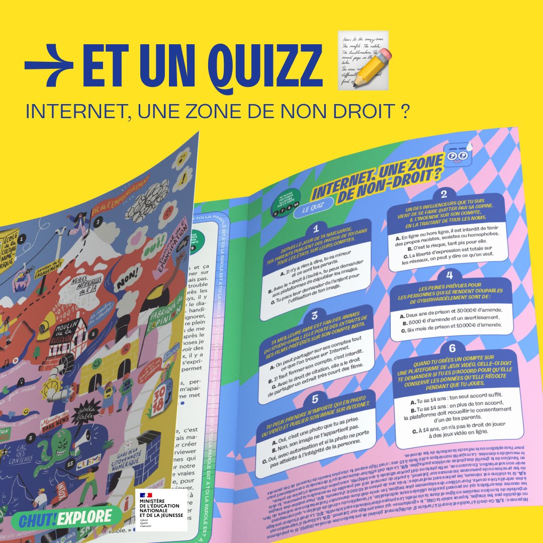 À l'occasion du #SaferInternetDay, Chut! Explore & le Ministère de l'Education nationale vous proposent Les Routes du numérique, un numéro spécial à lire en famille et en classe 🔎 A télécharger et imprimer gratuitement, en partenariat avec @Edu_Num 🔗 chut.media/les-routes-du-…