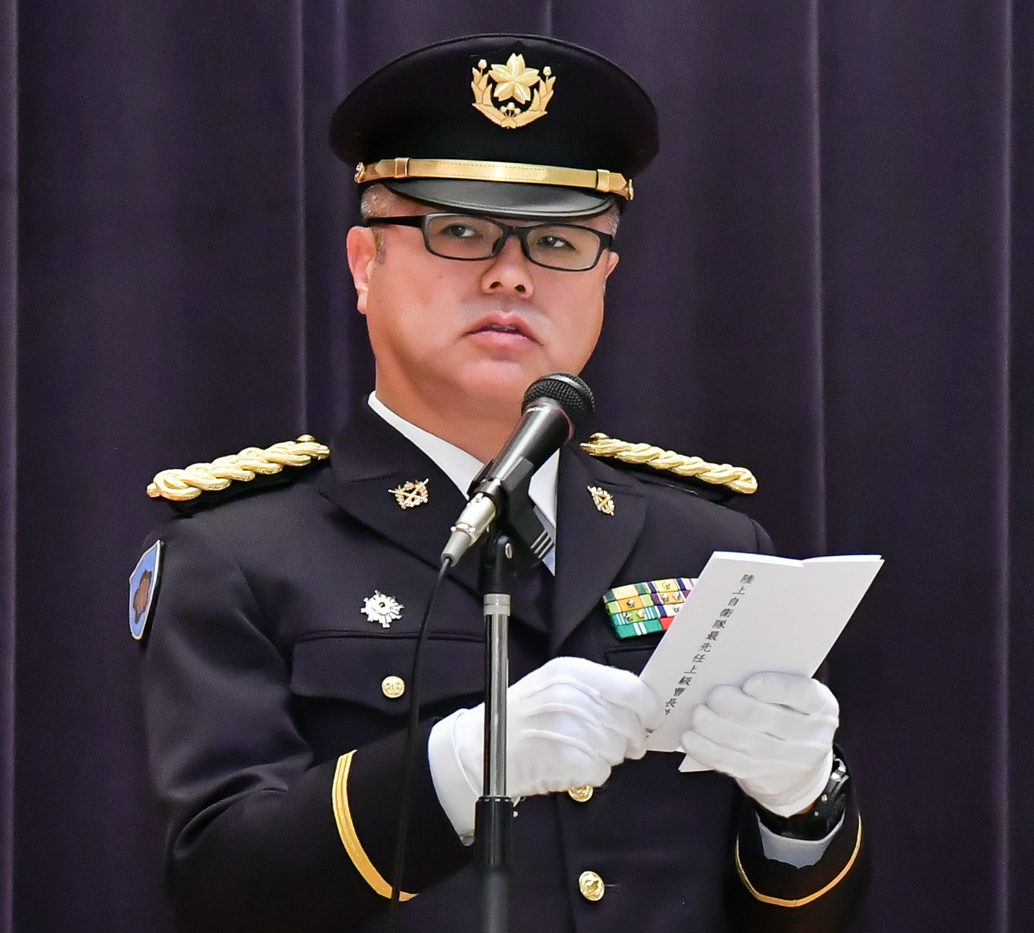 令和6年1月30日（火）防衛省庁舎講堂において、陸上自衛隊最先任