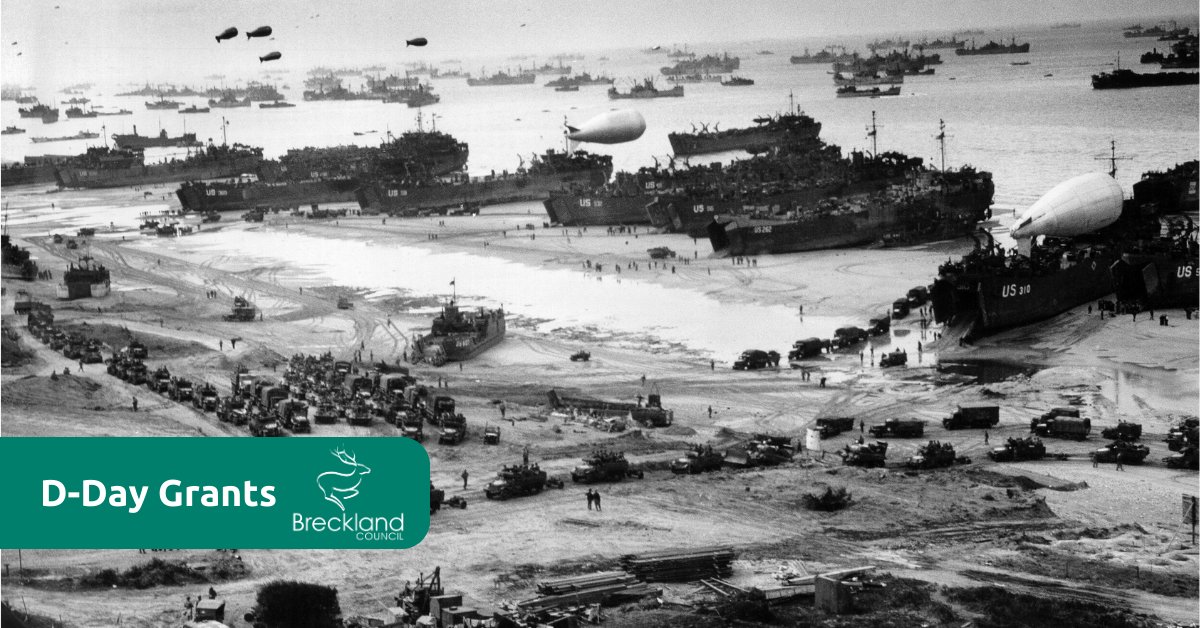 Breckland Council has launched two new grants schemes to help local groups commemorate the upcoming 80th anniversary of D-Day. A total of £25,000 is being made available to support events to mark the historic event. Find out more here: loom.ly/rcHhRDg