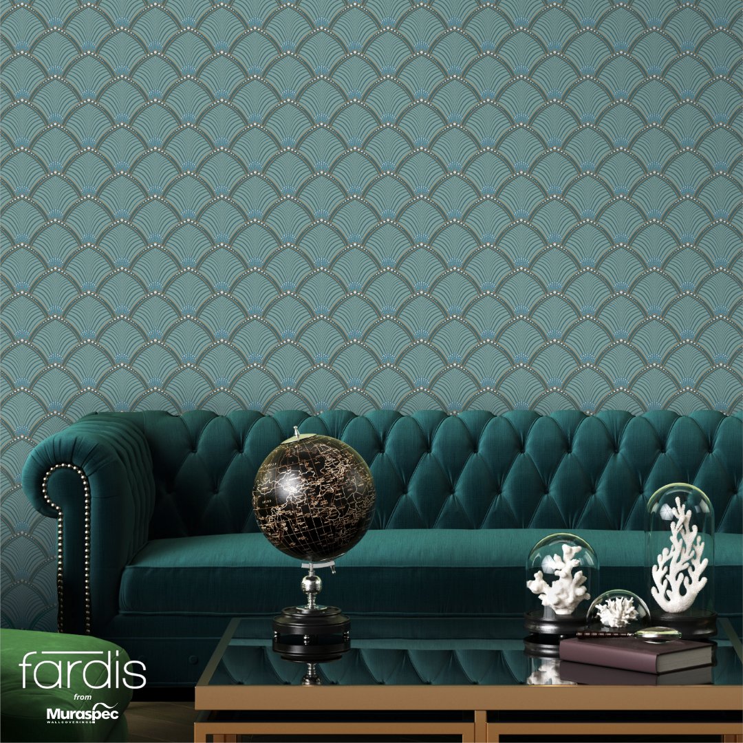 ARCHES - This Art Deco inspired ‘Arches’ design showcases the classic sunburst and fan theme in a combined and striking pattern.

For more info &amp; to order your free sample: muraspec.com/design/arches/

#Fardis #Muraspec #Wallcoverings #Wallpaper #InteriorDesign #ArtDeco