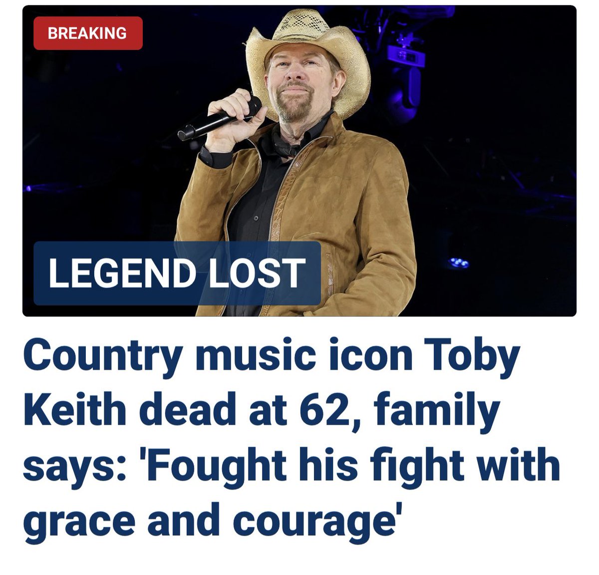 RIP Toby Keith🙏God bless