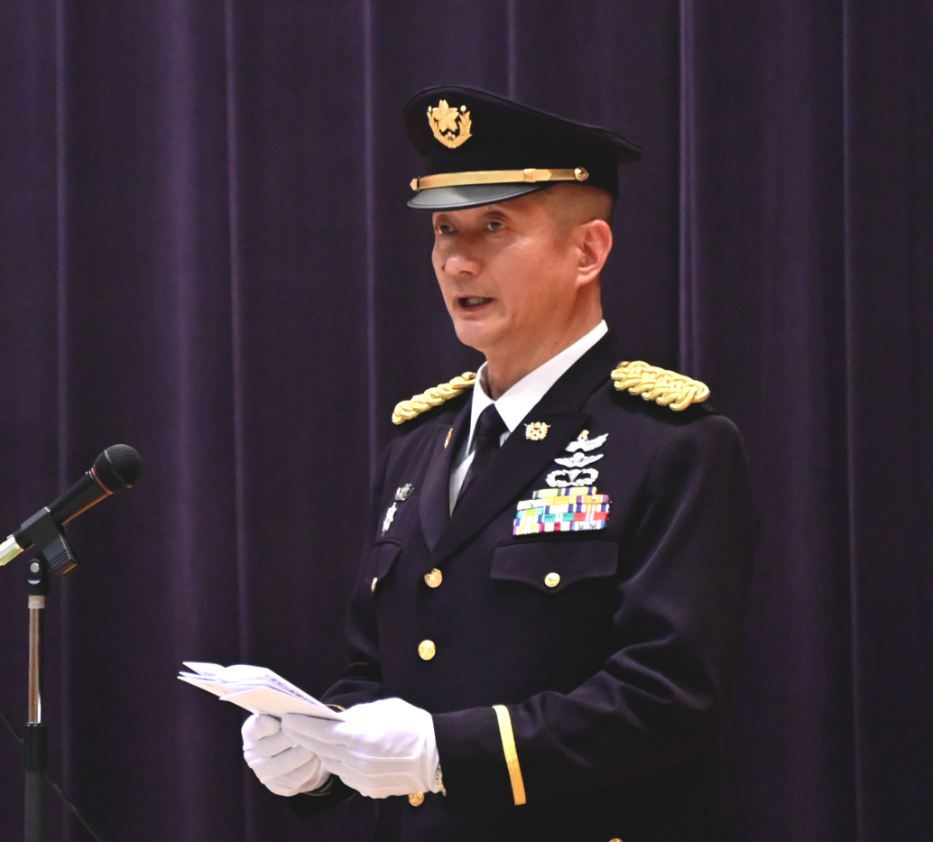 令和6年1月30日（火）防衛省庁舎講堂において、陸上自衛隊最先任