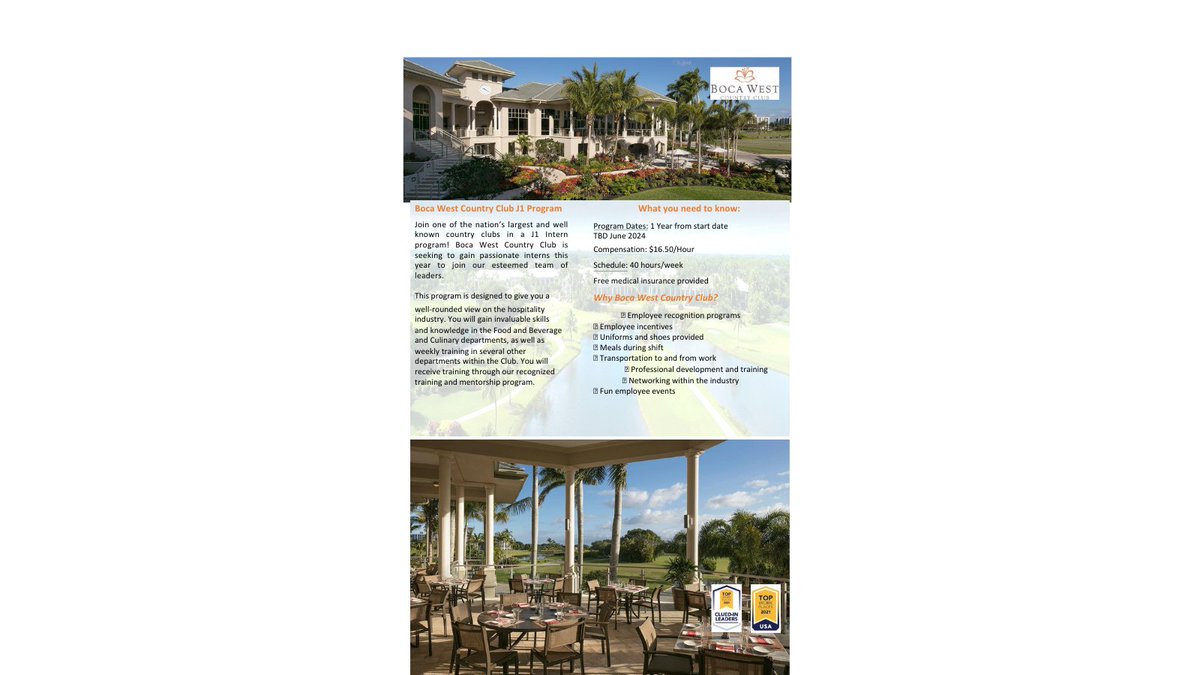 wearebeIRL's tweet photo. Are you an aspiring culinary professionals?

Ready to spend 1 year training and developing your culinary skills with one of the most prestigious private member country clubs in the USA?

Simply email me at john@be.ie with a copy of your CV to find out more 

#HospitalityJobs https://t.co/5pjmVw3Lnt