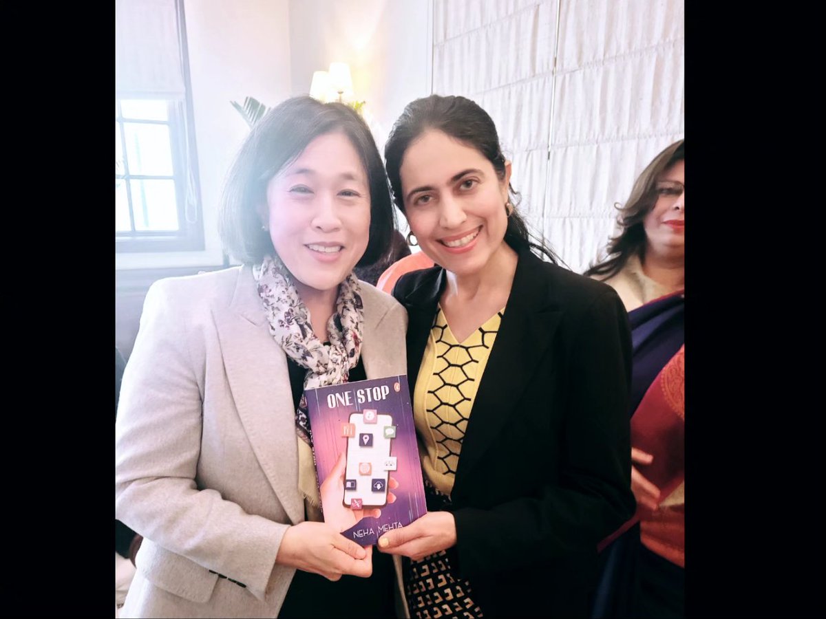 NehaaMehtaa's tweet photo. Recently had an insightful roundtable with U.S. Trade Representative Katherine Tai, discussing the critical roles of #WomenInTech, #GenderDiversity, and the impact of #SupperApps on global markets.
Presented her with a copy of "One Stop," now available everywhere! https://t.co/evJdO6qDCq