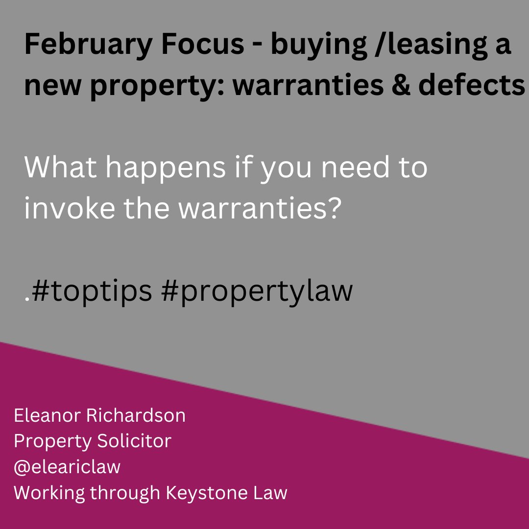 eleariclaw's tweet photo. What happens if you need to invoke the warranties – rent free period? Who compensates you for loss of business? Landlord/developer or contractor?. #toptips #buyingnewbuild #leasingnewbuild #buyingnewproperty #handover #warranties #propertylaw #propertytips #practicalcompletion https://t.co/a9L6J5K5Dp