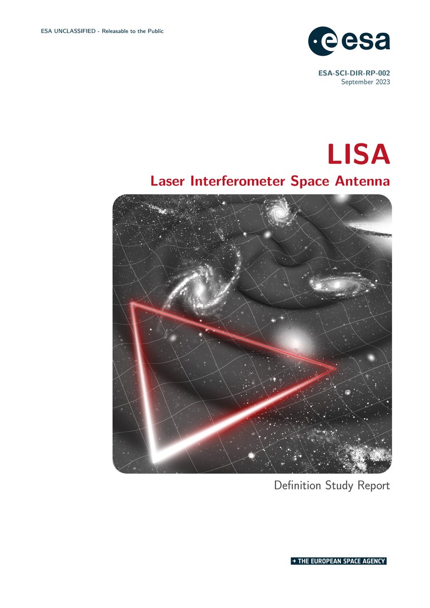 Ever wanted to dive deep into the #LISAmission and all its details?

Then have a look at the LISA Study Definition Report, also called the Redbook 📕

This comprehensive document which just got published with the LISA adoption describes the mission in its whole and is the result