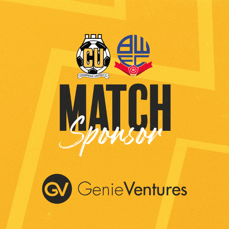 CambridgeUtdFC's tweet photo. A big thank you to tonight's sponsors, Genie Ventures and Morson Talent! 🤝