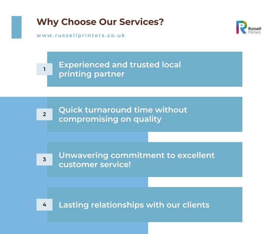 RussellPrinter's tweet photo. As a trusted local printing partner, we pride ourselves on delivering bespoke print services that meet the unique needs of local businesses and entrepreneurs. 
https://t.co/Cfashv5SlV 
#printingservices #printmarketing #localprinters #marketingstrategy #brandvisibility https://t.co/dXiRdqvvoq