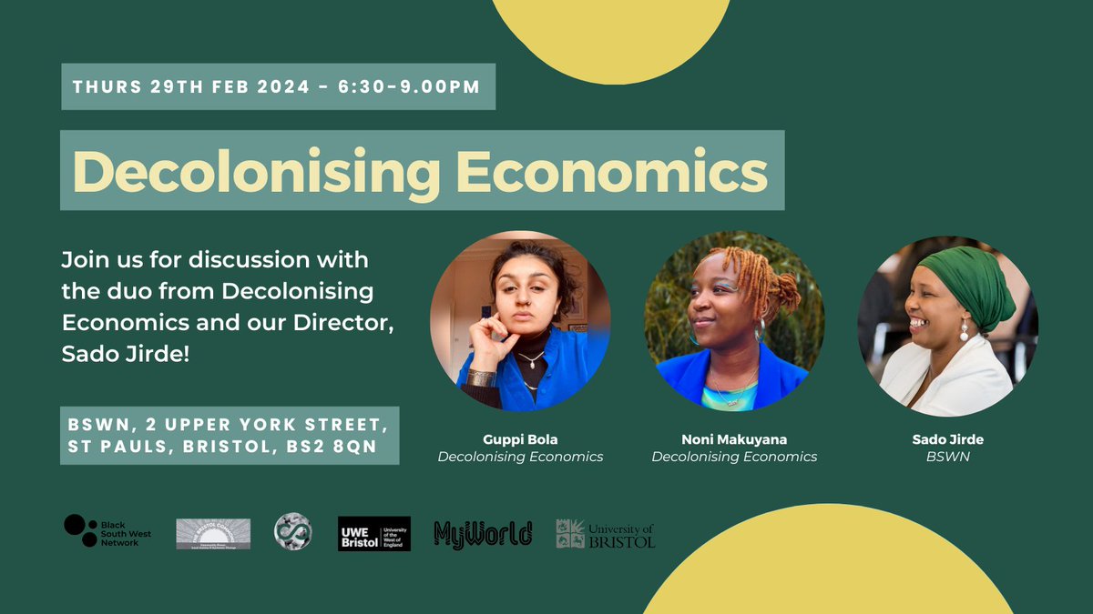 (1/3) Join us for a panel discussion with the duo from @DecolonisingE and our Director, @JirdeSado, in conversation with panel facilitator, @rob0mitch! 📆 Date: 29/01/24 ⏰ Time: 6.30-9.00pm 📍Venue: The Coach House Register here ➡️ ow.ly/z6XH50QyeY0