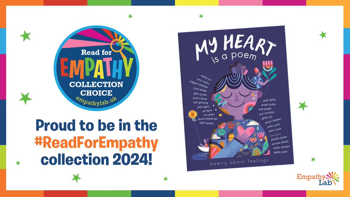 Little Tiger Books (@littletigeruk) on Twitter photo We are thrilled that My Heart is a Poem has been chosen by <a href="/EmpathyLabUK/">EmpathyLabUK</a>, for the 2024 #ReadForEmpathy primary collection.
This beautiful collection of poetry celebrates the way we feel.💜
➡️ Download the full collections here: empathylab.uk/RFE-2024
#EmpathyLabUK We are thrilled that My Heart is a Poem has been chosen by <a href="/EmpathyLabUK/">EmpathyLabUK</a>, for the 2024 #ReadForEmpathy primary collection.
This beautiful collection of poetry celebrates the way we feel.💜
➡️ Download the full collections here: empathylab.uk/RFE-2024
#EmpathyLabUK