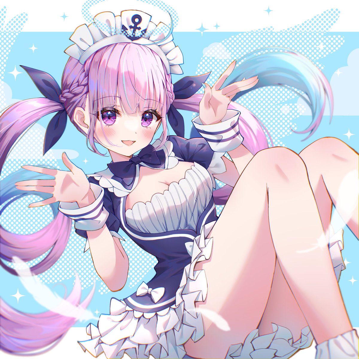 湊あくあ ,湊あくあ(通常) 「大天使あくたん#あくあーと 」|とき@VGGC5th【B01-02】のイラスト