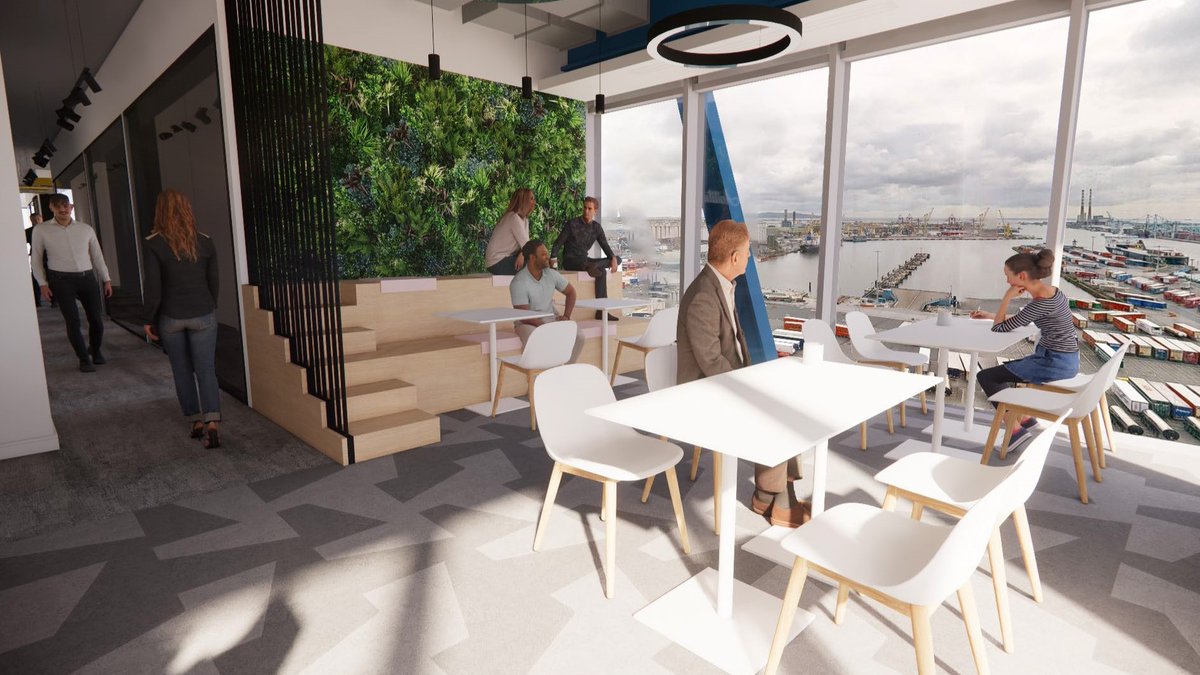 CorganInc's tweet photo. Nowhere to go but up — Moving our Dublin office to the iconic EXO building in the dynamic North Quays neighborhood. Our latest design story unveils the details of our new 11th-floor workspace with panoramic views in central Dublin. 

Take a look: https://t.co/DX6GefLK9V 
#corgan https://t.co/bJjigW85pg