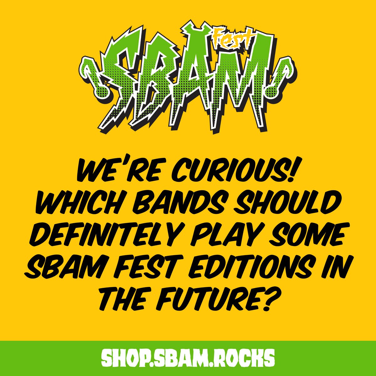 We´re curious! So head to the comment 💬 section and tell us your favorite bands!🤘 #festival #punkrock #sbam