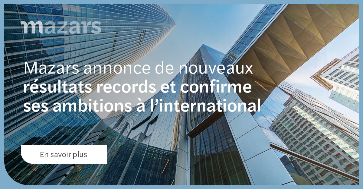 [📣 #RésultatsAnnuels] Pour la troisième année consécutive, Mazars enregistre une croissance à deux chiffres pour l’ensemble de ses services. Découvrez le communiqué de presse ➡️ maza.rs/6015ifdPz