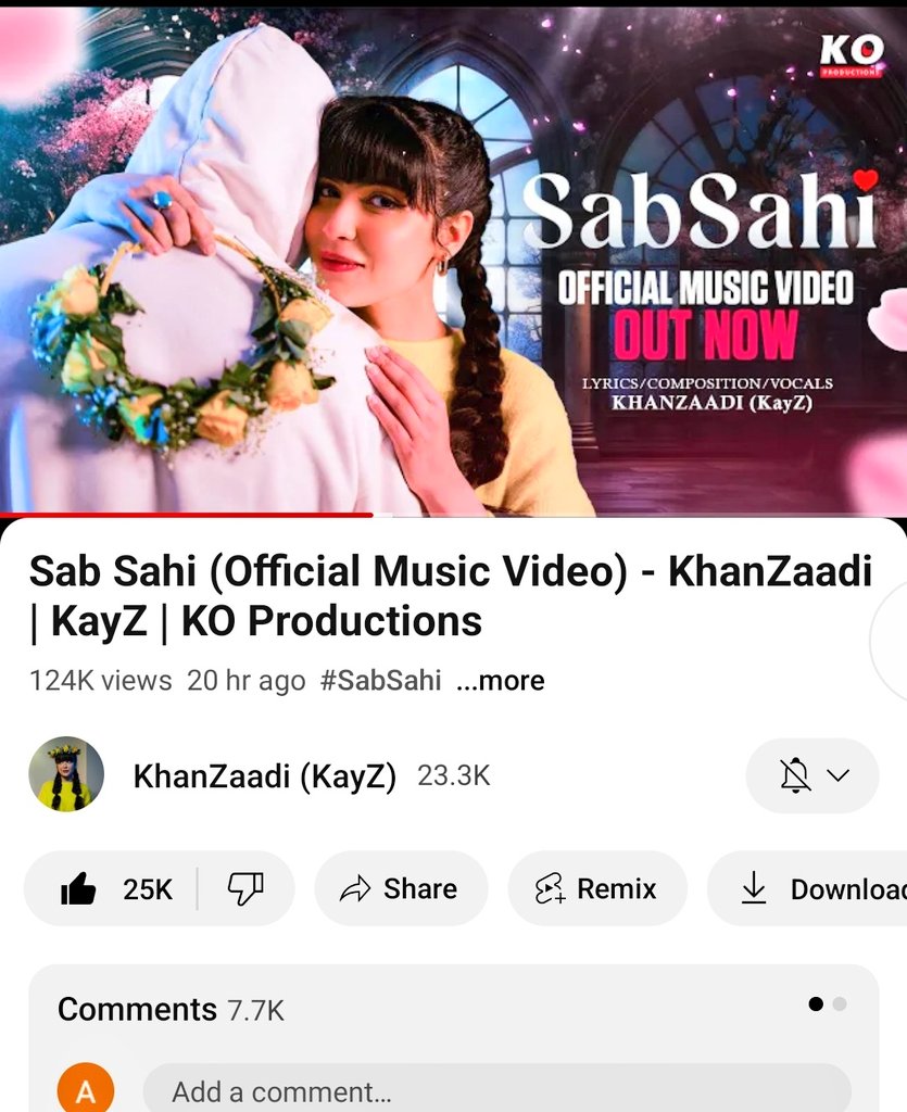 KhabriBossLady's tweet photo. When I said" Please go ahead and shower your love on #KhanZaadi new music video #SabSahi which she released on her own YouTube channel" I also meant  to like subscribe and share, just like I did
https://t.co/tfOVg1vRKz https://t.co/AxDreK2o0M