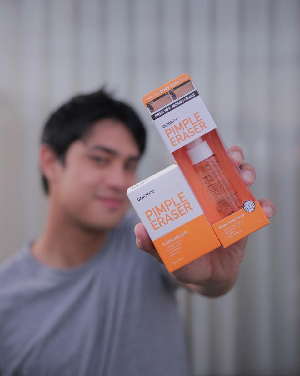 DonBelleLaguna's tweet photo. Donny's IG Post

"Starting this month with clear-skin swagger and saying goodbye to body acne SO FAST - the QUICKFX way 💪🏻"

#QUICKFX | #PimpleErased | #PimpleEraserBodyAcne 
#DonnyPangilinan | @donnypangilinan https://t.co/NREiWSMcpV