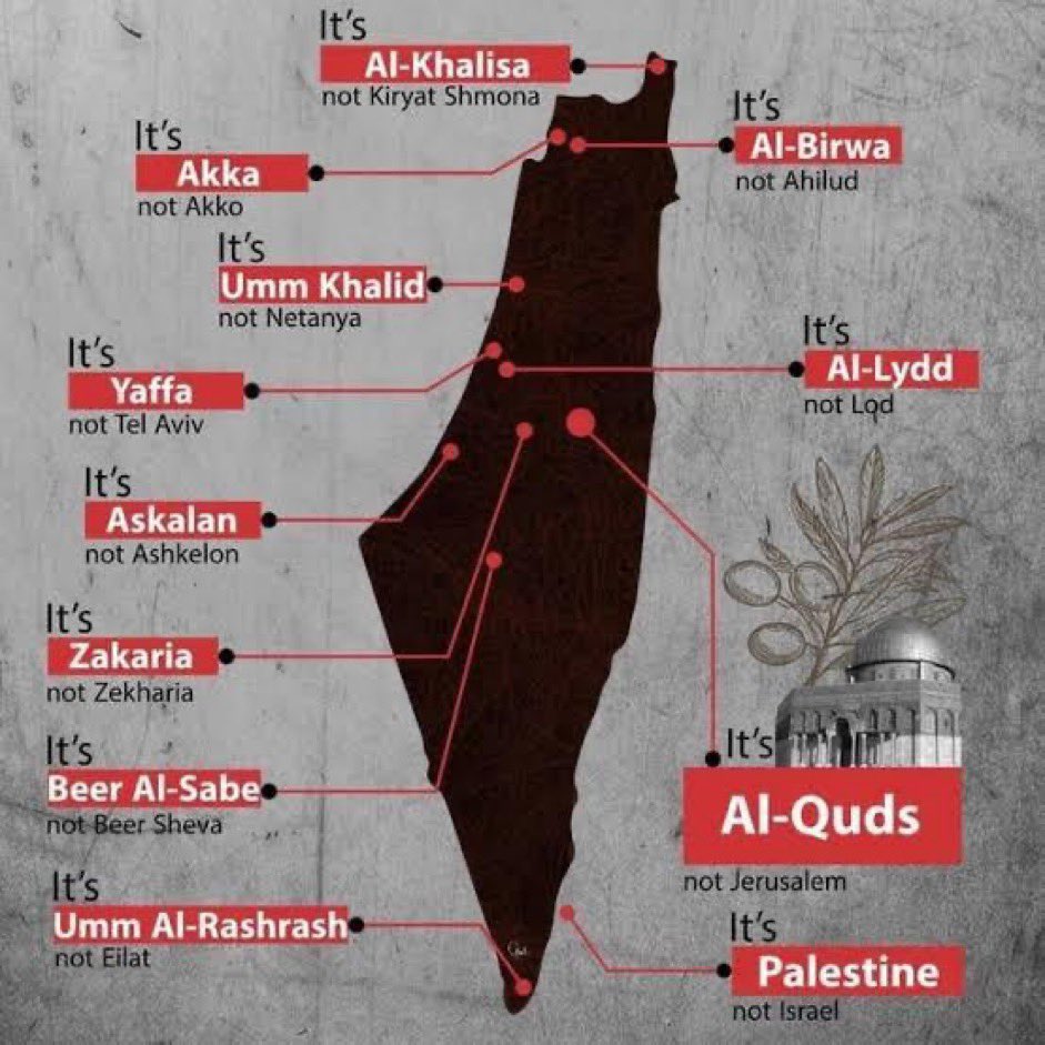 Kris_etc_'s tweet image. #Placenames are embedded in the landscape. #Colonisers hate them. 

#FreePalestine