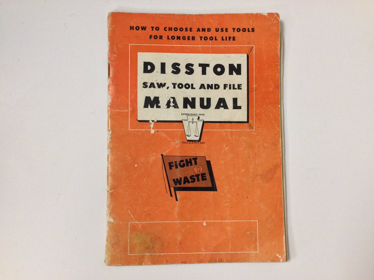 oldschooltools's tweet photo. #HenryDisston and some of the companies #history of almost 200 years, they made a vast range of #tools for variety of trades. Old tool manuals are a great help to identifying the tools. #DISSTON #oldtools https://t.co/aY1dFKbcUQ